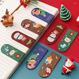 1PCS Creative Magnetic Bookmarks Christmas Theme Design Series Diy Decoration Books Mark Pagina Stationery Student Office Supply