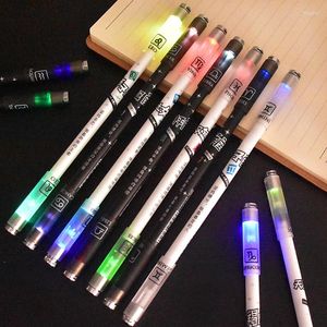 1 pièces créatif filature Constellation couleur lumineux tour stylo rotatif Gel brillant cadeau 0.5mm écriture étudiant fournitures scolaires