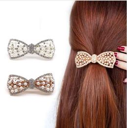 1 stks Crystal Bowknot Hair Clips For Girls Rhinestone Decoratie Haarspelden Styling Tools Barrette Braai -accessoires Haarspelden