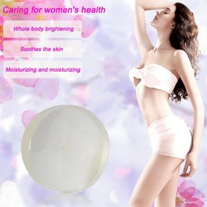 1 pièces savon de cristal blanc peau tendre Essence compensation Transparent savon de douche soins du corps
