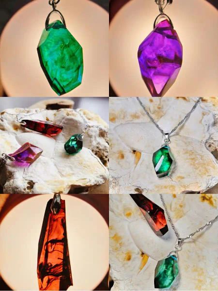 1 PPCS Crystal Stone Gem Moldes de silicona Pendientes Collar colgante de resina Epoxi Moldura para joyas de bricolaje Hallazgos Suministros de herramientas