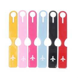 1pcs lindas correas de etiqueta de equipaje nombre de identificación de la maleta Dirección Identificar etiquetas de avión accesorios de PVC alta calidad 240511