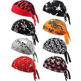1 stcs fietsen schedel piraat cap hoed bandana hoofdomwikkel ademende helm voering anti sweat uv sport hoofdband sjaal voor mannen en vrouwen