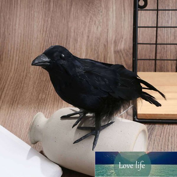 1 pièces Doom Crow Halloween accessoires artificiels plume noire corbeau accessoires plume oiseau maison Halloween décoration prix usine conception experte qualité dernier style