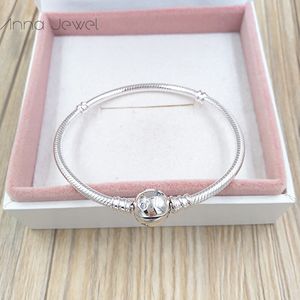 1 pièces livraison directe bijoux 925 bracelets en argent sterling femmes serpent chaîne breloque ensembles de perles pour pandora avec logo ale bracelet enfants Disny Miky Mouse 590731CZ