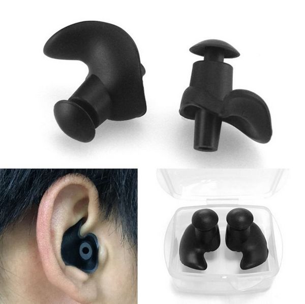 Bouchons d'oreille étanches en caoutchouc, 1 pièce, bouchons d'oreille professionnels pour natation, pour adultes, enfants, plongée, doux, Anti-bruit