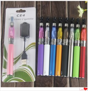 MOQ 5Pcs eGo ce4 Oil Vape Pen Kits de démarrage simples Cigarette électronique 650 900 1100 mAh UGO Micro USB 510 Batterie Vaporisateur Blister Emballage