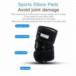 1PCS Elbow Support Elastic Gym Sport Poussinet de protection Elbow Absorbe Sweat Sports Basketball Arm Man Glanche du coude Protecteur