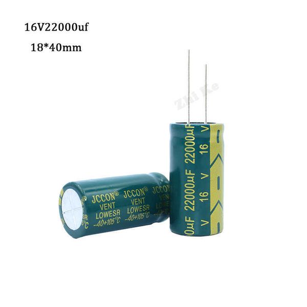 1 Uds condensador electrolítico 16V22000UF 16V 22000UF 18X40mm condensadores de aluminio de alta frecuencia y baja ESR