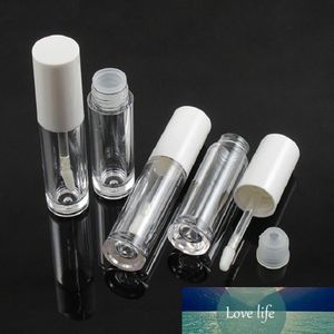 1 Uds. Tubos de brillo de labios vacíos Mini envase cosmético recargable viales de muestra de plástico tapa blanca herramienta DIY accesorios de maquillaje