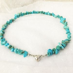 1 pièces Style ethnique pierre naturelle cristal collier amour aimant boucle cassé os chaîne irrégulière pierre Semi-précieuse plage