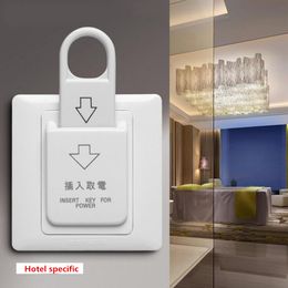 1PCS Exit -knop 86x86 Hotel Key Key Card Switch Swich drukknop Exit Toegangstoegang Elektrische stroomregeling Socket