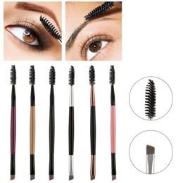 1 pièces brosse à cils et sourcils Double tête brosse Mascara baguette applicateur bobines cils outils de maquillage pincel maquiagem