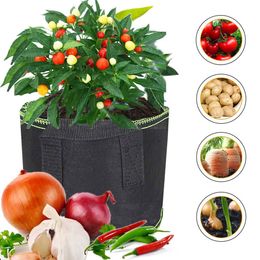 1 pcs tissu poussent sacs sac de culture noir respirant pour les plantes végétales Tomates Plavier jardinière Jardinage Planting Pots