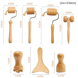 1pcs Massageurs pour le visage gua sha outils en bois thérapie méridienne kit de massage roule