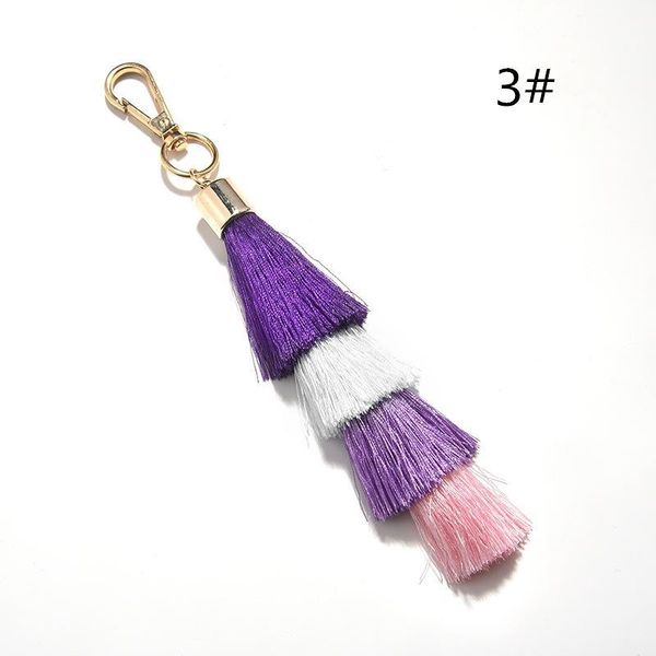 1 pcs Mode 4 Couche Soie Glands Fringe Diy Bijoux Vêtements Fournitures Décoratives Porte-clés Sac À Main Pendentif Artisanat Gland Garniture H jlloKL