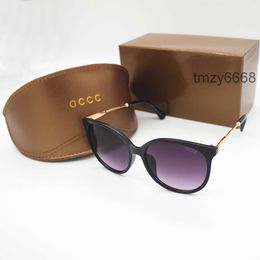1 pièces mode lunettes de soleil lunettes de soleil lunettes de soleil concepteur hommes femmes marron étuis noir métal cadre foncé SS89