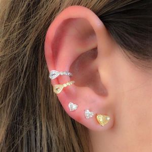 1 pièces mode femmes SilverRose or mauvais œil oreille manchette Micro pavé CZ Zircon sans trou petite taille fille pince boucle d'oreille manchette Korean285N