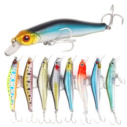 1 stks Vissen Wobbler 8.5G / 8 CM Suspend Minnow Snoek Bass Vissen Lokjes met 6 # Eigenaar Haak Peche Isca Kunstmatige 810 Z2