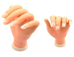 1 Stuks Flexibele Zacht Plastic Flectional Mannequin Model Schilderen Praktijk Tool Nail Art Fake Hand Voor Training1988525