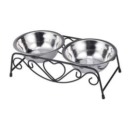 1 stks Food Bowl Nontoxic Klein Portative Metal Stand Duurzame Voedsel Kom Hondenkom voor voedsel Huisdieren Water Honden Katten Y200922