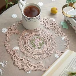 1 stks voor eettafel borduurwerkplacemat European Style Lace Isolation Plate Mat Anti-Scald Coaster Table Pads