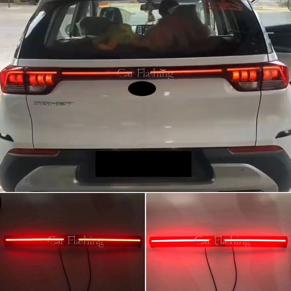 1PCS pour Kia Sonet 2020 2021 Arrière clair pare-chocs arrière LED Rouge LED FRIVECTEUR lampe de frein d'avertissement Lampe de signalisation de virage