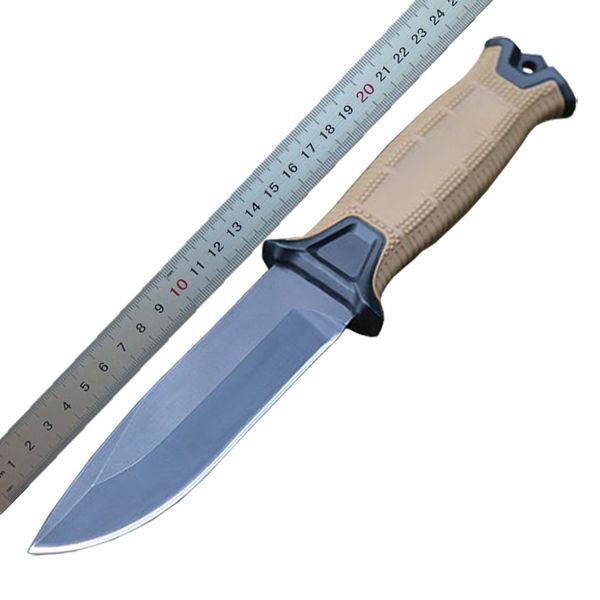 1pcs G1600 Couteau droit de survie 12c27 Black Titanium Rebatium Blade Full Tang Frn Handle Outdoor Tactical Fixed Blade Couteaux avec Kydex