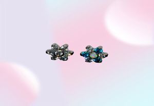 1 stcs G23 Titanium Set Set Fire Opal Ear Tragus Lage Studs Helix Tragus Piercing Barbell Body Jewelry Stud6502362