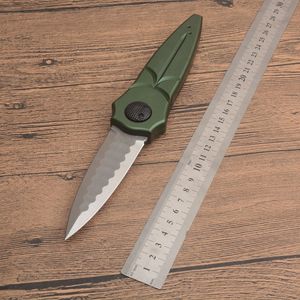 1 stks G2303 Zakmes D2 Spear Point Blade Groen Luchtvaart Aluminium Handvat Outdoor Camping Wandelen Vissen Zakmap Messen met Nylon Tas