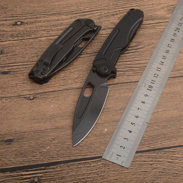 1pcs G7301 Cuchillo plegable de bolsillo D2 Hoja de lavado de piedra G10 con mango de acero Guardaces EDC Carpeta de EDC Camping Outdoor Servicio Herramientas Surviva