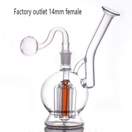 1 stks glazen bongs olieverstaar stereo matrix perc waterpijp honingraat dab rig waterpijpen 14 mm fantastische ei recycler roken shisha met mannelijke glazen olieverbrander pijp