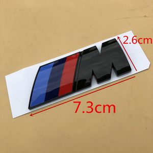 1pcs Glanzend Zwart 3D ABS M M2 M3 M4 M5 Chrome Emblem Auto Styling Spatbord Kofferbak Badge Logo sticker voor BMW goede Quality233E