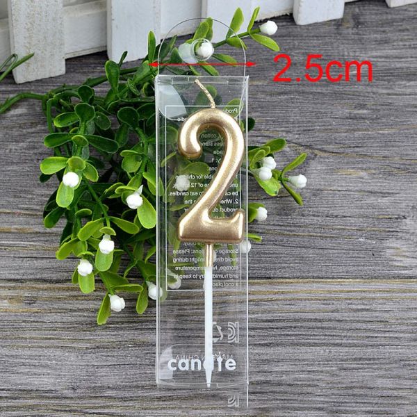 1pcs Gold Joyeux anniversaire Numéro Cake Cougies 0 1 2 3 4 5 6 7 8 9 Cake Topper Kids Girls Boys Bar Baby Party Supplies Decoration