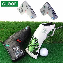 1pcs Golf Putter Head Covers Blade Pu Leather Dog Frog Pattern Design Pack Club HeadCover ajuste toutes les marques 240510
