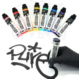 1 pièces Graffiti stylo fluide tête ronde grasse 10mm Signature rue marqueur de peinture acrylique étanche bricolage Art peinture 231220