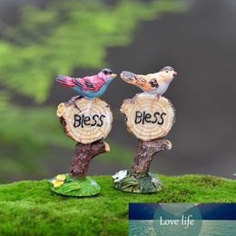 1 stks gids vogel diy hars fee tuin ambachtelijke decoratie miniatuur micro gnome terrarium cadeau mini landschap fairy tuin decor