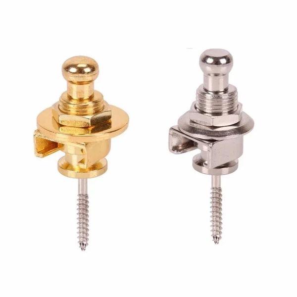 1PCS STRAPE DE GUITARE BOUTON MÉTAL MOT HORT TIGHT Easy Retirez la vis pour la sangle de guitare à basse électrique acoustique