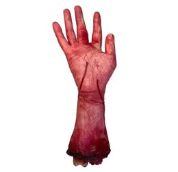 1pcs Hallowen Gebroken Voet Handmaded Decoratieve Enge Creatieve Bloed Gebroken Hand Afgehakte Bloedige Hand voor Halloween Party Men2449407