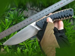 1 stks High-end M27 Survival Rechte Mes DC53 Drop Point Satijn Blade Volledige Tang G10 Handvat Outdoor Hiking Camping Fixed Blades Messen met Kydex