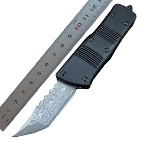 Petit couteau tactique automatique haut de gamme MT UT VG10, lame en acier damas CNC 6061-T6, manche EDC couteaux cadeaux avec sac en Nylon 1 pièce