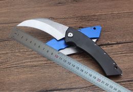 1 Stücke Hohe Qualität 132 MT Auto Taktisches Karambit Klaue Messer D2 Satin Klinge Klinge CNC 6061-T6 Aluminium Griff mit Kleinkasten