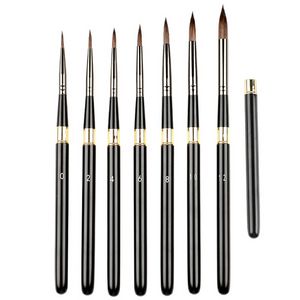 1PCS PEINTURE D'ART de haute qualité pinceaux de peinture détachable de la tige artistique brosse à cheveux de loup à coiffure pour dessiner des fournitures d'art