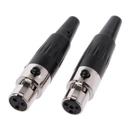 1 PCS Mini XLR 3 4 PIN ENTRANJE HEMBRO HEMBRO HEMBLE PEQUEÑO AUDIO XLR CONECTOR DE MICROPRES