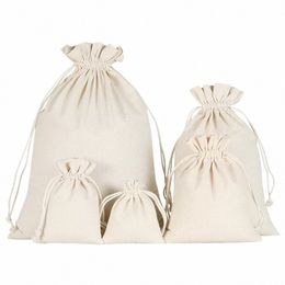 1pcs sacs de cordon de rangement de haute qualité paquet de cadeau de Noël petite pochette maison organiser des sacs de coton sac de riz J8d1 #