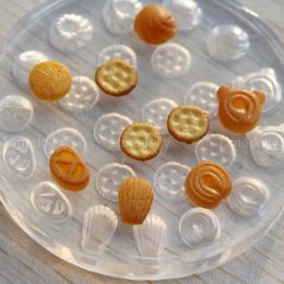 1pcs Moule de silicone transparent élevé pour biscuits à la maison de poupée miniature biscuit biscuit argile moule bjd poupée accessoires