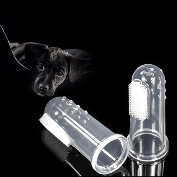 1 Uds. Cepillo de dientes súper suave para mascotas, cepillo para perros de peluche, cuidado de los dientes con mal aliento, suministros de limpieza para gatos, accesorios para perros ZZ