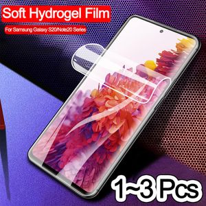 1 Uds película de hidrogel para samsung galaxy s20 fe protector de pantalla de vidrio suave samsung note 20 ultra protección s 20 plus s20-fe