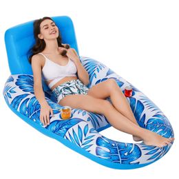 1 PPCS Inflable Agua reclinable flotadores de piscina multifuncional Accesorios de fiesta de natación para adultos 240509