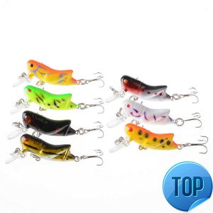 1 pièces insecte bionique leurre de pêche 45mm4.1g sauterelle vairon appâts durs calmar artificiel appâts de natation basse carpe brochet matériel de pêche